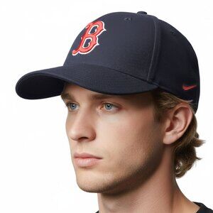 Nike Team Boston Red Sox MLB Hat Wool Classic III Navy Blue Red B Logo OSFA NWT